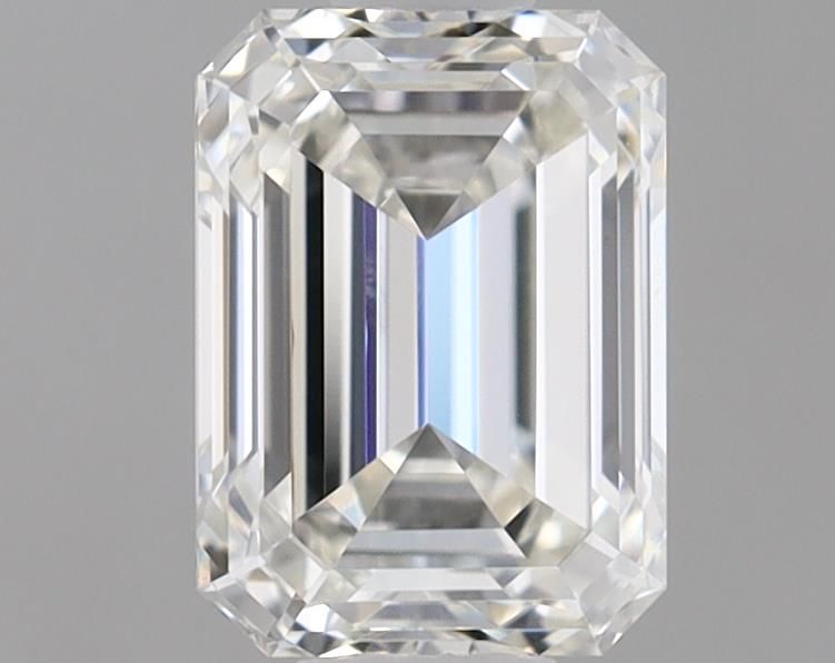 1.01 Carat Emerald Lab Diamond with  Cut Diamond in 14KT  view 1
