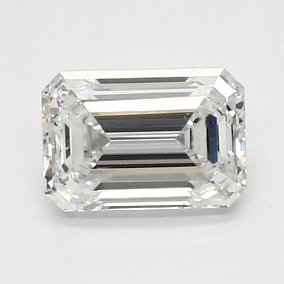 1.0 Carat Emerald Lab Diamond with  Cut Diamond in 14KT  view 1
