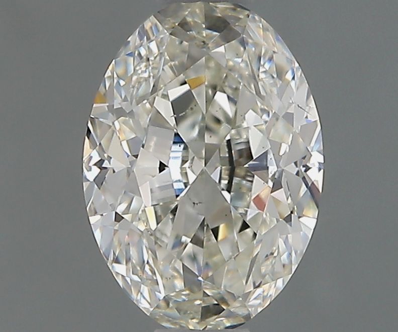 1.01 Carat Oval Natural Diamond with  Cut Diamond in 14KT  view 1
