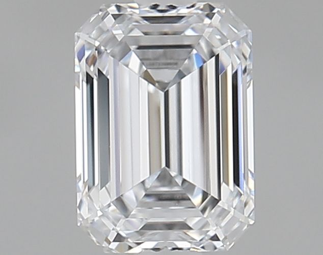1.08 Carat Emerald Lab Diamond with  Cut Diamond in 14KT  view 1
