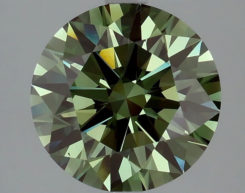 3.28 Carat Round Lab Diamond with  Cut Diamond in 14KT  view 1
