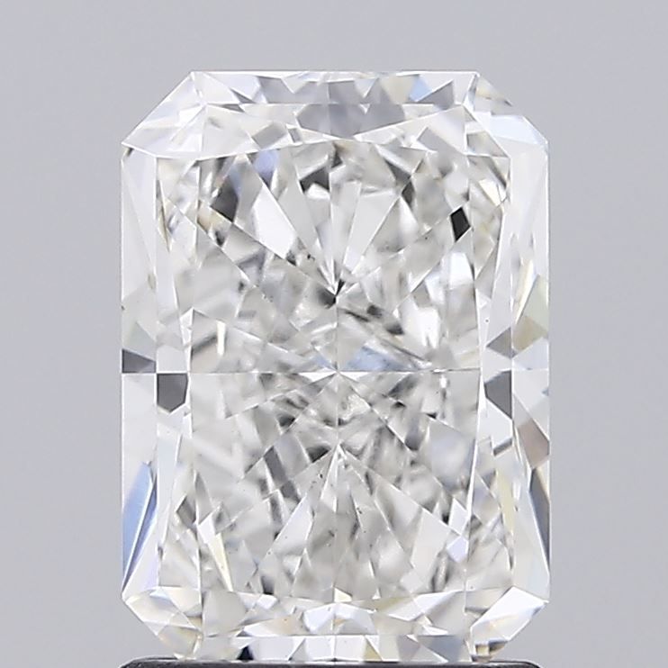1.68 Carat Radiant Lab Diamond with  Cut Diamond in 14KT  view 1
