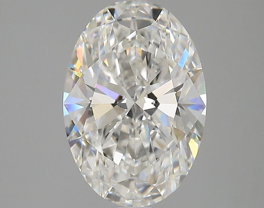 3.14 Carat Oval Lab Diamond with  Cut Diamond in 14KT  view 1
