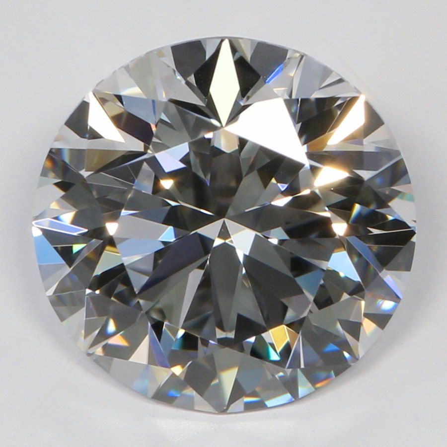 3.23 Carat Round Lab Diamond with  Cut Diamond in 14KT  view 1
