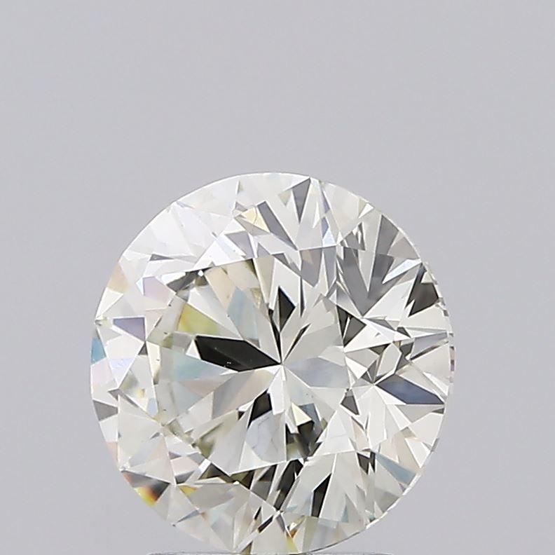 2.68 Carat Round Lab Diamond with  Cut Diamond in 14KT  view 1
