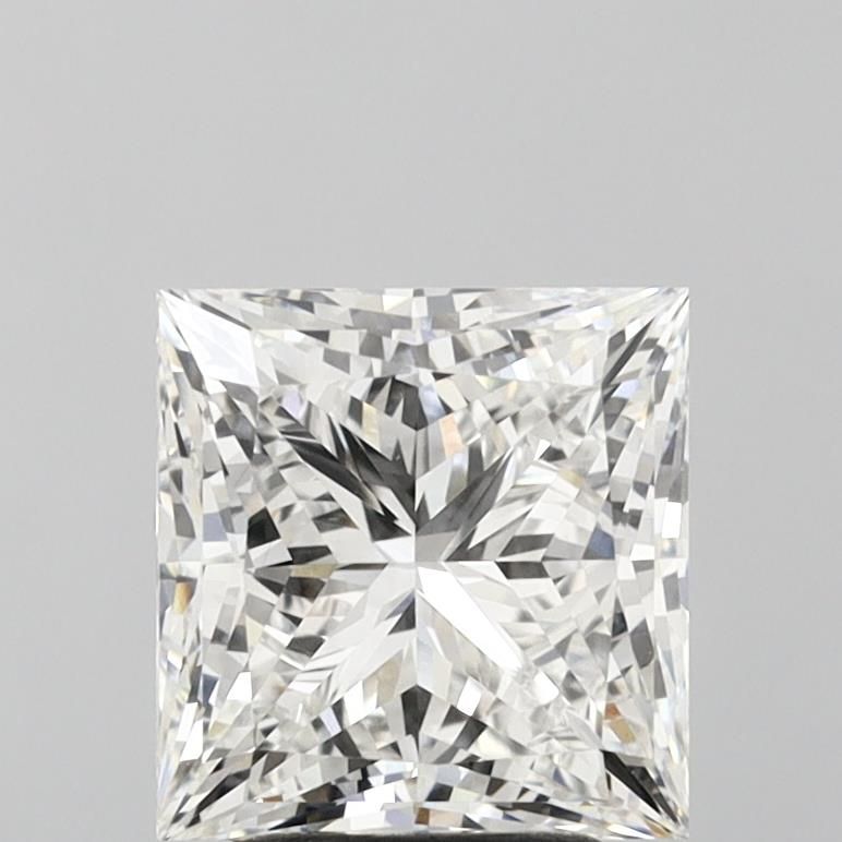 3.5 Carat Princess Lab Diamond with  Cut Diamond in 14KT  view 1
