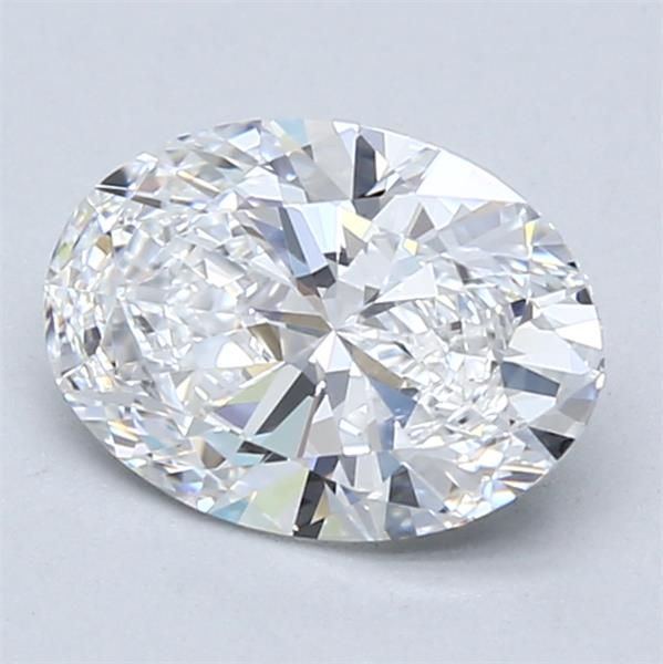 1.5 Carat Oval Lab Diamond with  Cut Diamond in 14KT  view 1
