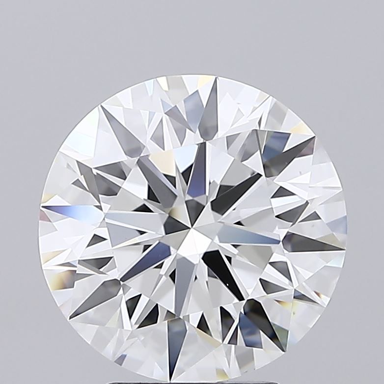 4.21 Carat Round Lab Diamond with  Cut Diamond in 14KT  view 1
