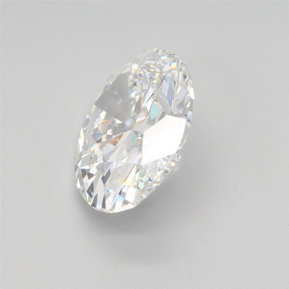 3.01 Carat Oval Lab Diamond with  Cut Diamond in 14KT  view 1
