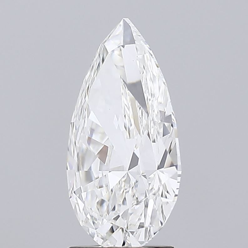 1.88 Carat Pear Lab Diamond with  Cut Diamond in 14KT  view 1
