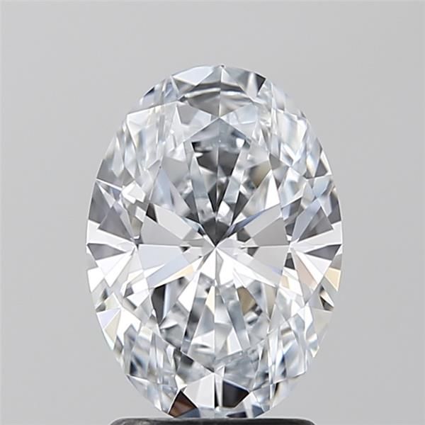 2.01 Carat Oval Lab Diamond with  Cut Diamond in 14KT  view 1
