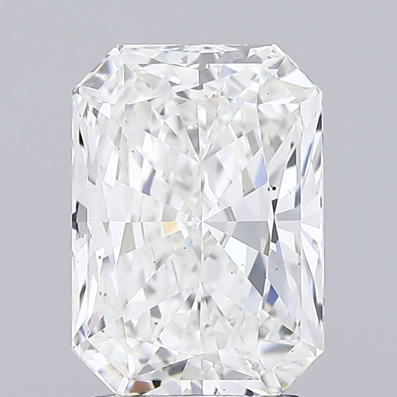 2.71 Carat Radiant Lab Diamond with  Cut Diamond in 14KT  view 1
