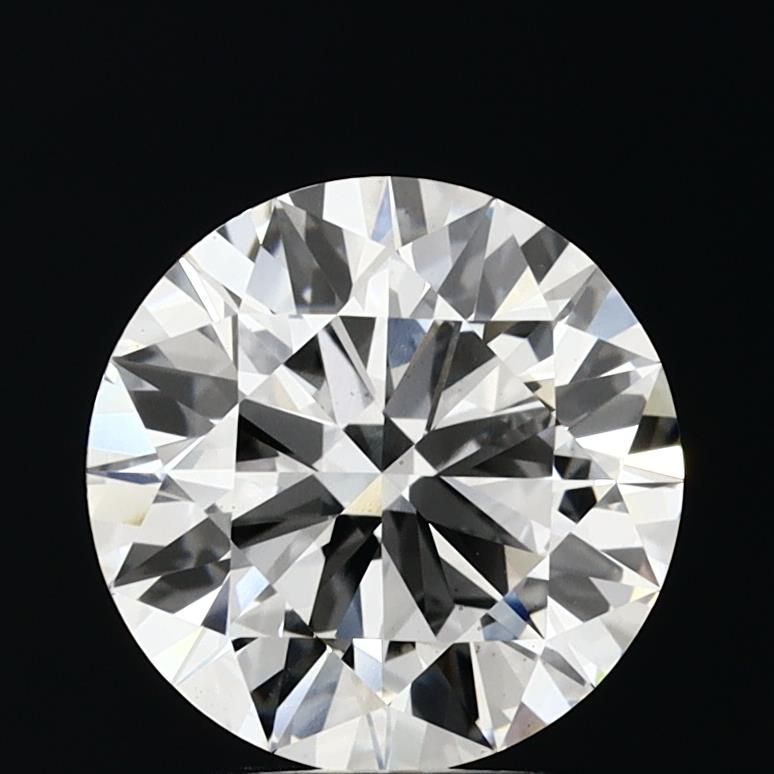 4.07 Carat Round Lab Diamond with  Cut Diamond in 14KT  view 1
