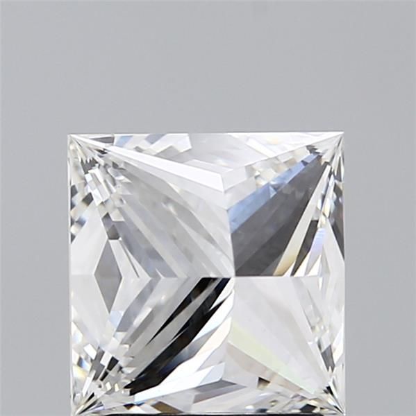 2.56 Carat Princess Lab Diamond with  Cut Diamond in 14KT  view 1
