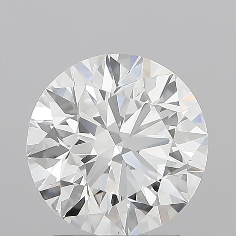 2.25 Carat Round Lab Diamond with  Cut Diamond in 14KT  view 1
