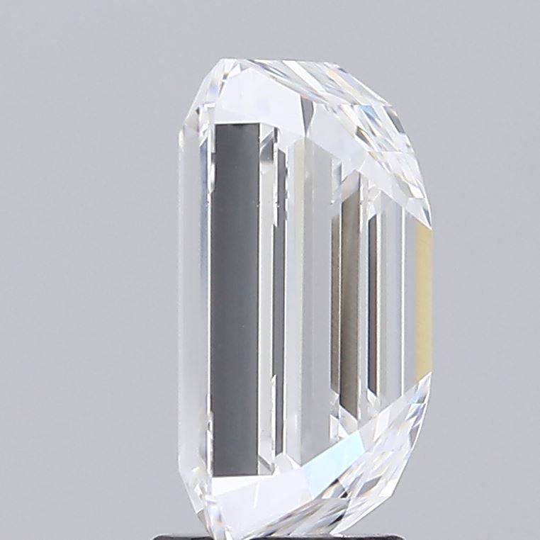 5.07 Carat Emerald Lab Diamond with  Cut Diamond in 14KT  view 1
