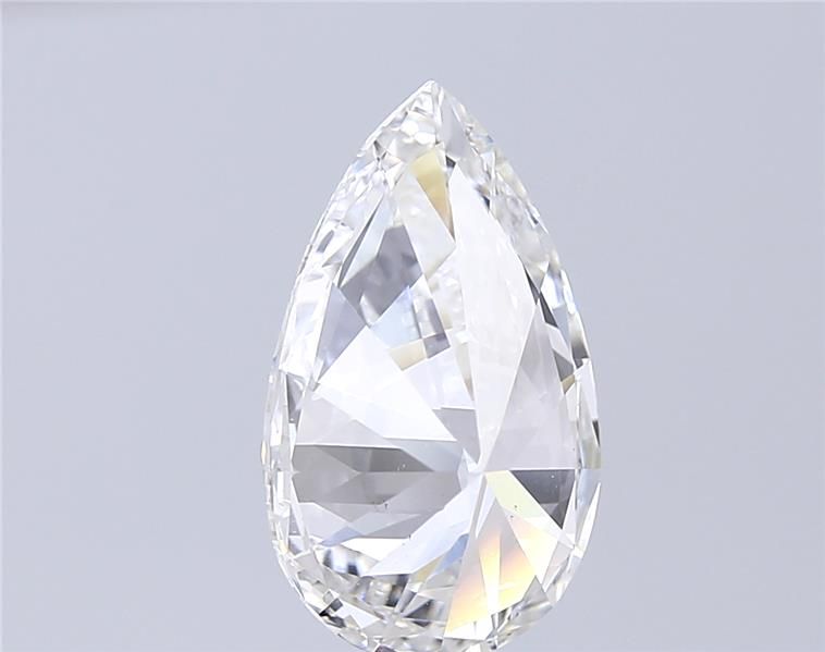3.51 Carat Pear Lab Diamond with  Cut Diamond in 14KT  view 1
