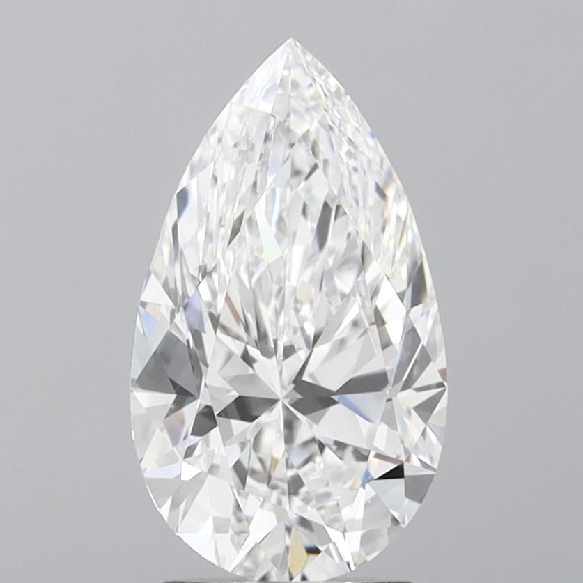 2.65 Carat Pear Lab Diamond with  Cut Diamond in 14KT  view 1
