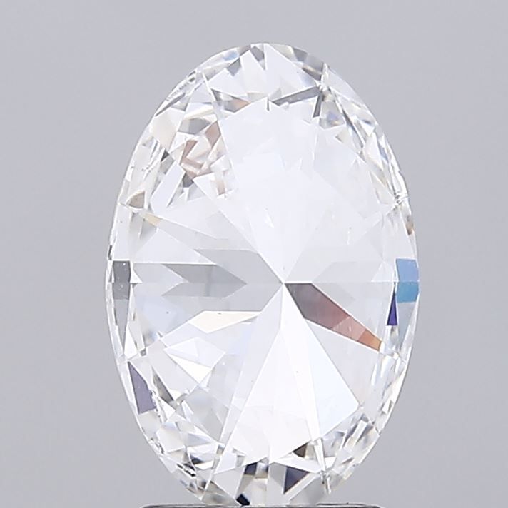 2.02 Carat Oval Lab Diamond with  Cut Diamond in 14KT  view 1
