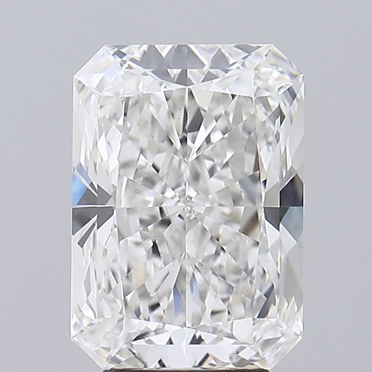 4.31 Carat Radiant Lab Diamond with  Cut Diamond in 14KT  view 1
