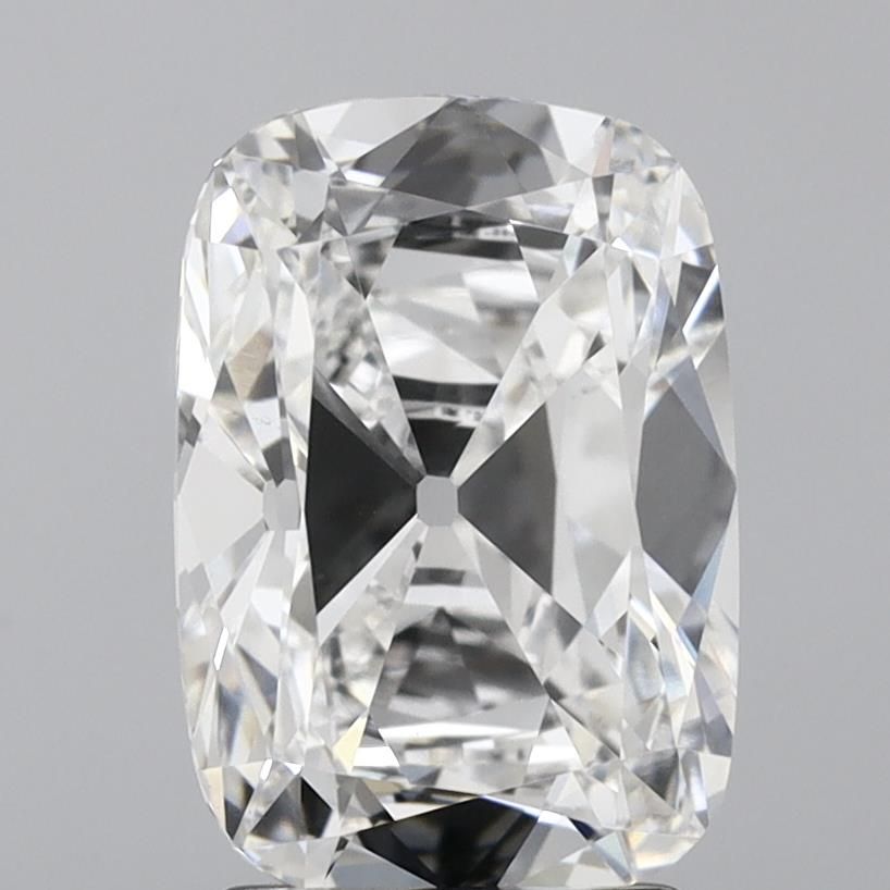 2.52 Carat Cushion Lab Diamond with  Cut Diamond in 14KT  view 1
