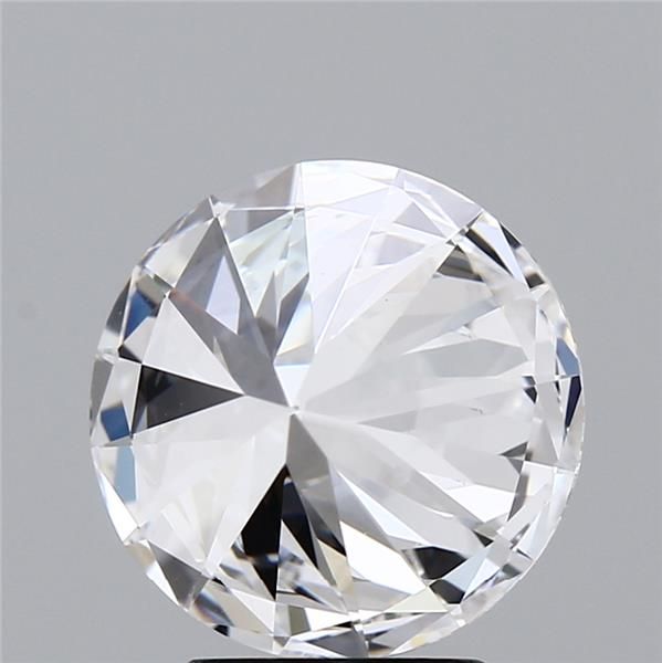 3.5 Carat Round Lab Diamond with  Cut Diamond in 14KT  view 1
