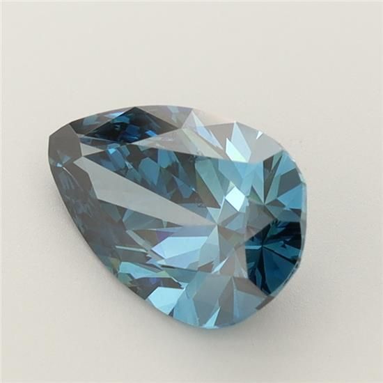 2.59 Carat Pear Lab Diamond with  Cut Diamond in 14KT  view 1
