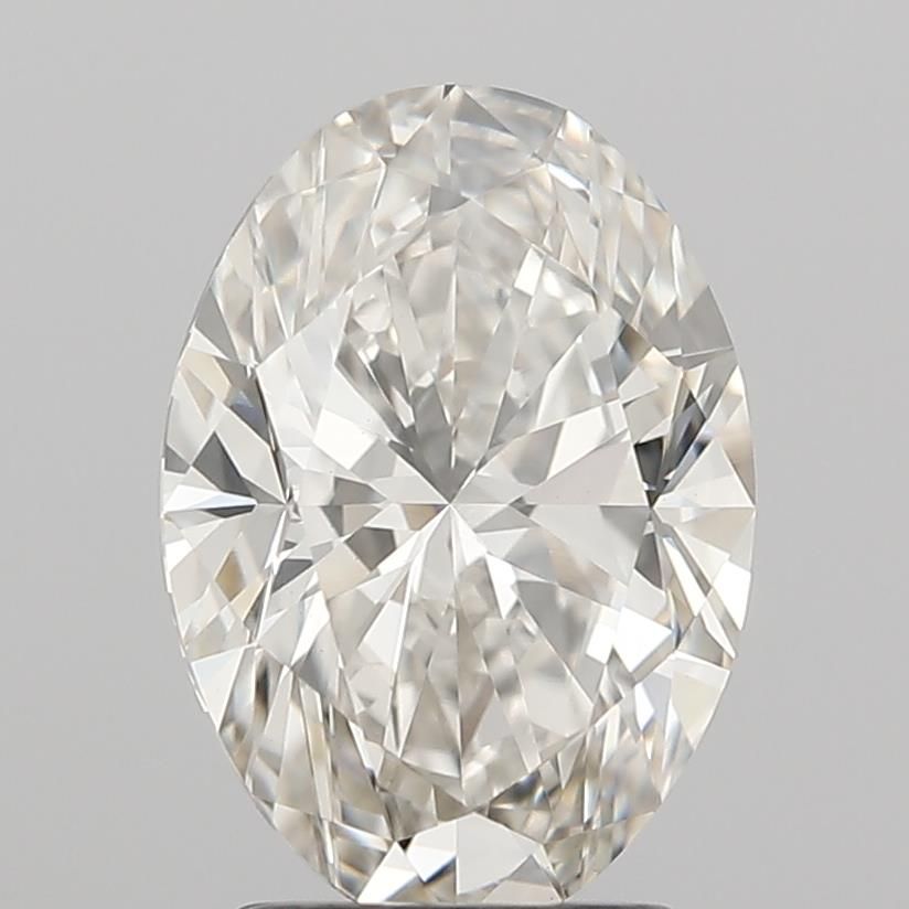 2.4 Carat Oval Lab Diamond with  Cut Diamond in 14KT  view 1
