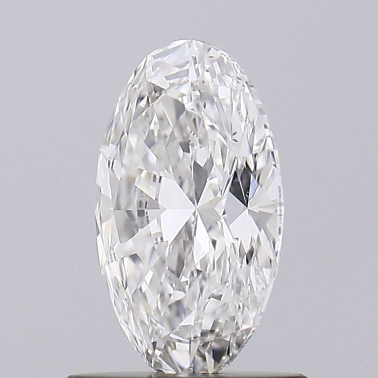 1.04 Carat Oval Lab Diamond with  Cut Diamond in 14KT  view 1
