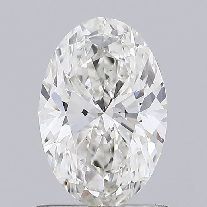 1.01 Carat Oval Lab Diamond with  Cut Diamond in 14KT  view 1
