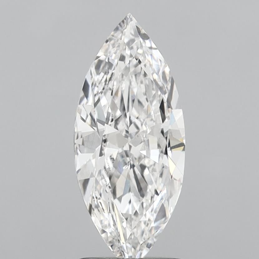 1.5 Carat Marquise Lab Diamond with  Cut Diamond in 14KT  view 1
