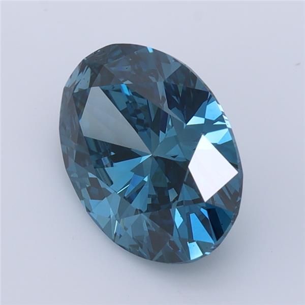 2.43 Carat Oval Lab Diamond with  Cut Diamond in 14KT  view 1
