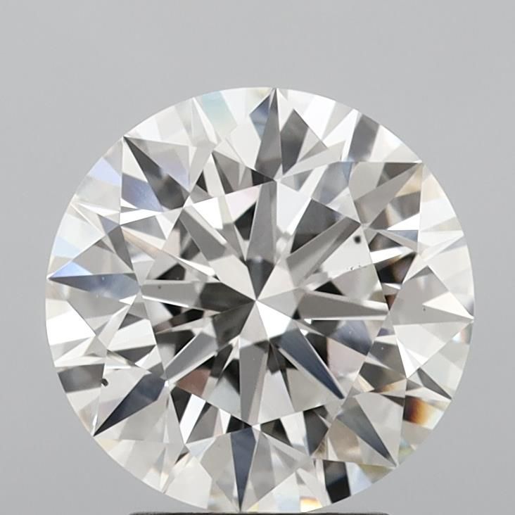 3.36 Carat Round Lab Diamond with  Cut Diamond in 14KT  view 1
