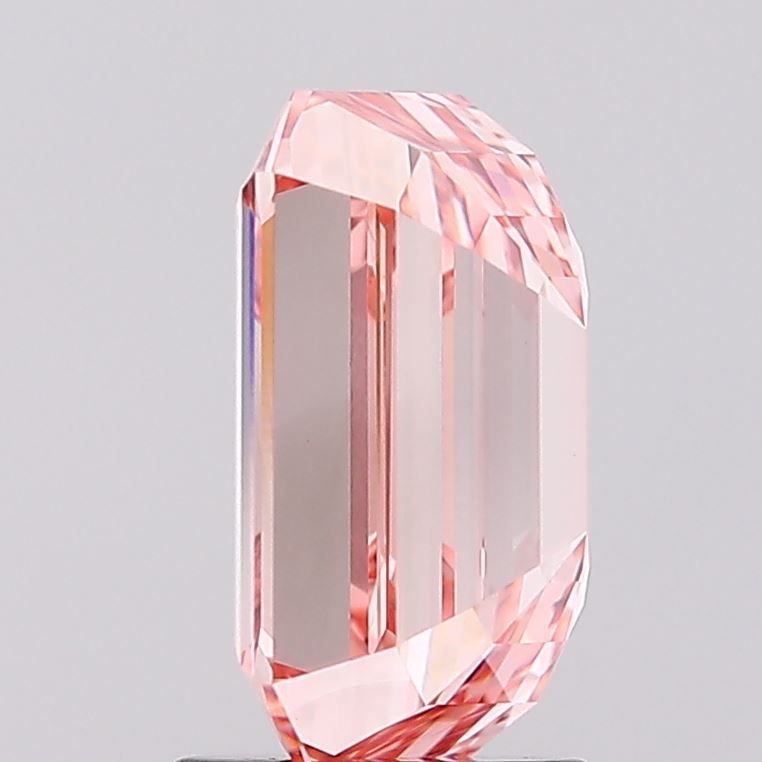 2.73 Carat Emerald Lab Diamond with  Cut Diamond in 14KT  view 1
