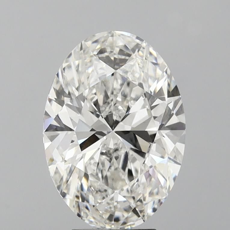 5.31 Carat Oval Lab Diamond with  Cut Diamond in 14KT  view 1
