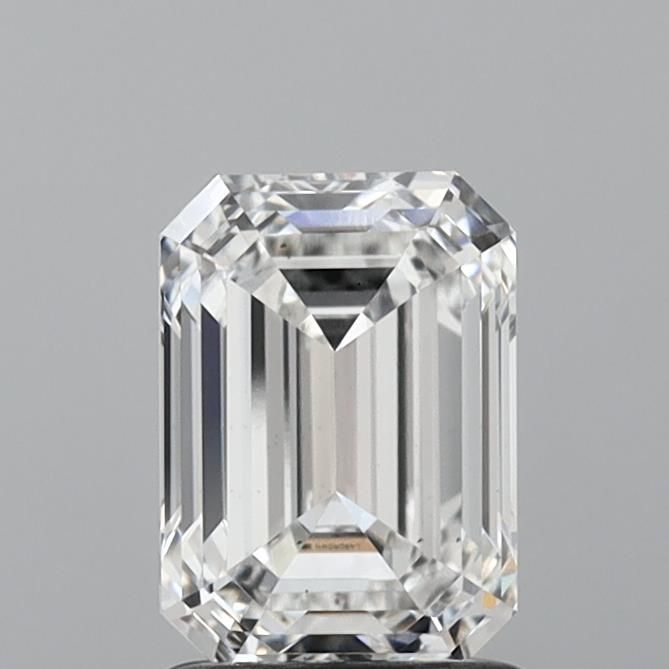 1.64 Carat Emerald Lab Diamond with  Cut Diamond in 14KT  view 1
