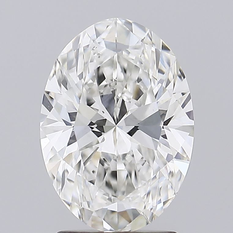 2.14 Carat Oval Lab Diamond with  Cut Diamond in 14KT  view 1
