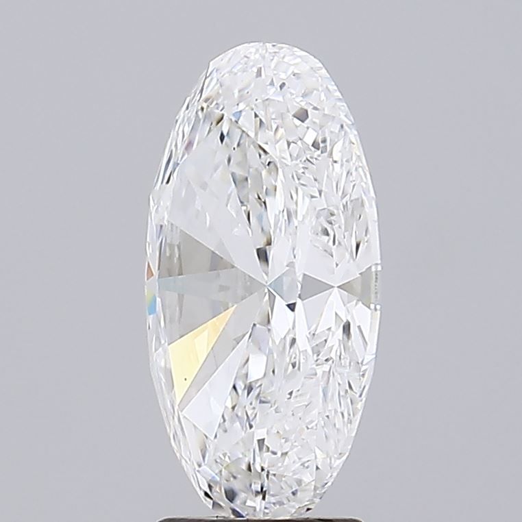 4.31 Carat Oval Lab Diamond with  Cut Diamond in 14KT  view 1
