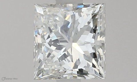 1.41 Carat Princess Lab Diamond with  Cut Diamond in 14KT  view 1

