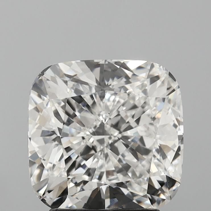 3.5 Carat Cushion Lab Diamond with  Cut Diamond in 14KT  view 1
