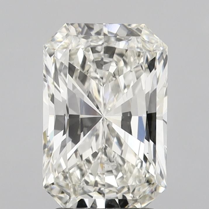 2.37 Carat Radiant Lab Diamond with  Cut Diamond in 14KT  view 1
