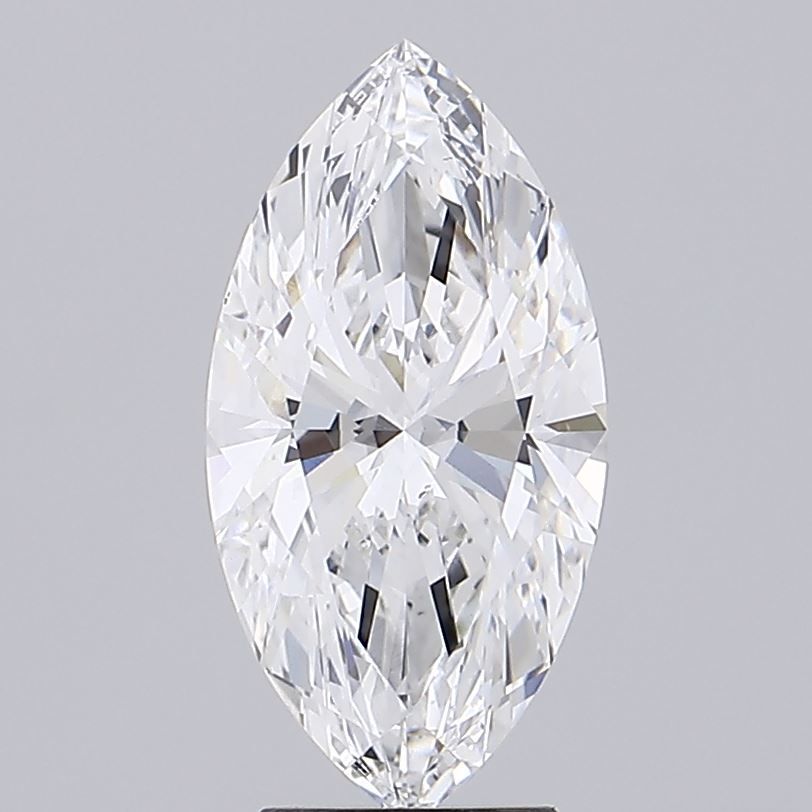 3.33 Carat Marquise Lab Diamond with  Cut Diamond in 14KT  view 1
