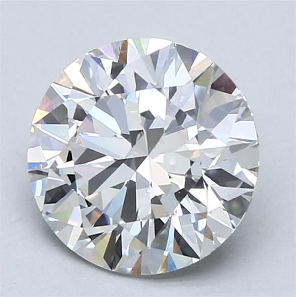 2.08 Carat Round Lab Diamond with  Cut Diamond in 14KT  view 1
