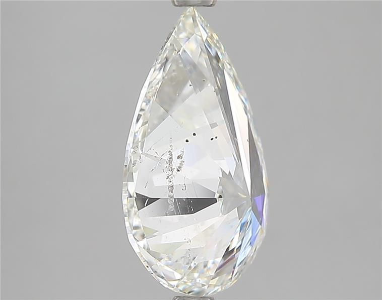3.0 Carat Pear Natural Diamond with  Cut Diamond in 14KT  view 1

