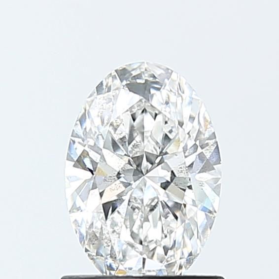 1.02 Carat Oval Lab Diamond with  Cut Diamond in 14KT  view 1
