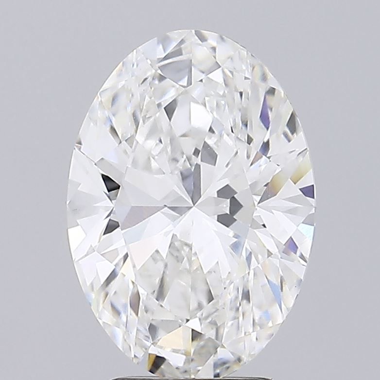 4.02 Carat Oval Lab Diamond with  Cut Diamond in 14KT  view 1
