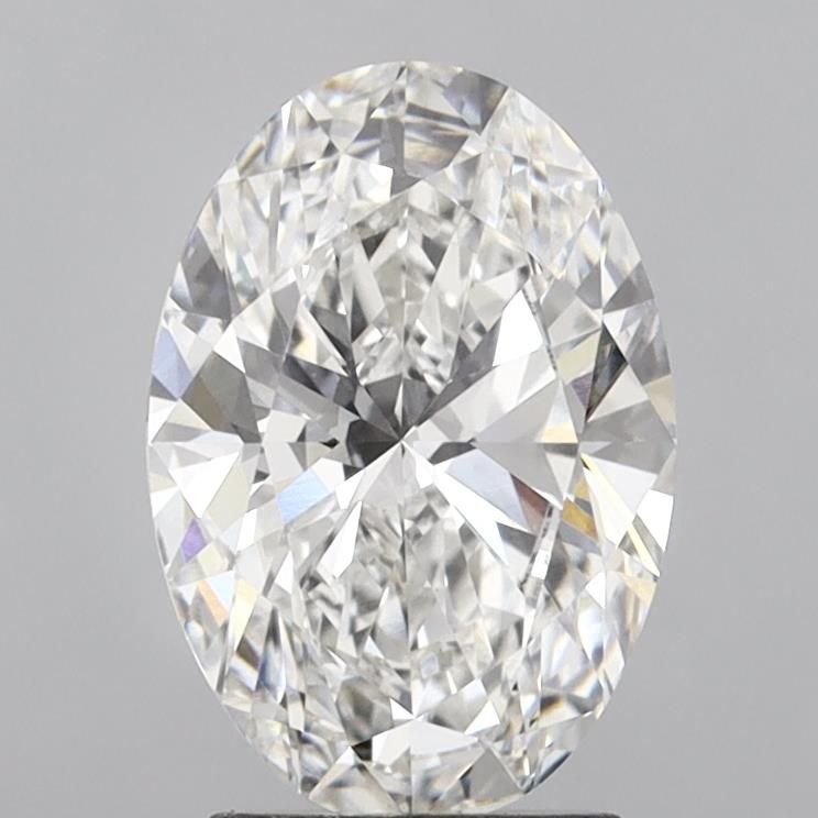 2.49 Carat Oval Lab Diamond with  Cut Diamond in 14KT  view 1
