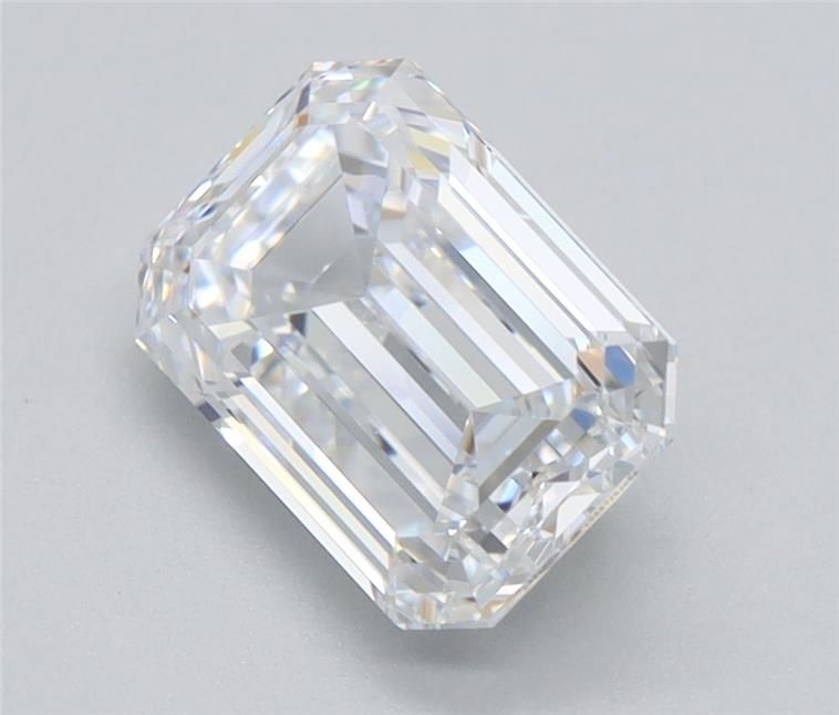 1.58 Carat Emerald Lab Diamond with  Cut Diamond in 14KT  view 1
