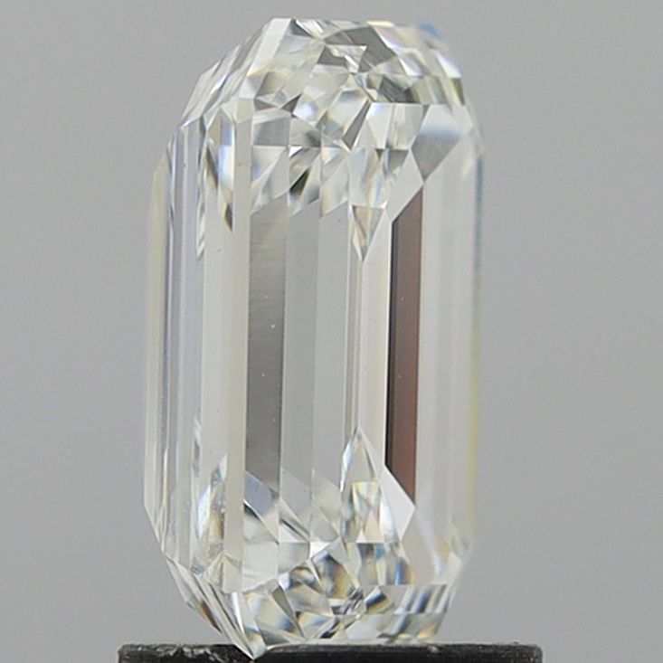 2.61 Carat Emerald Lab Diamond with  Cut Diamond in 14KT  view 1
