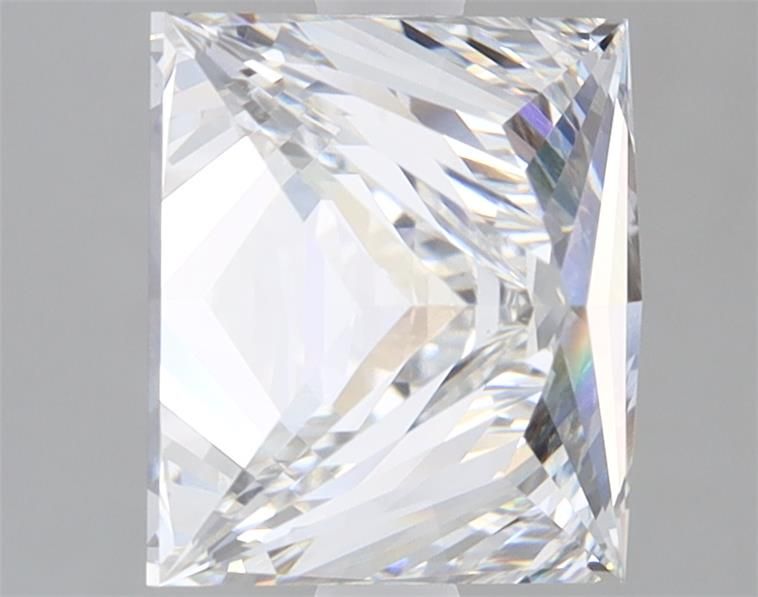 2.89 Carat Princess Lab Diamond with  Cut Diamond in 14KT  view 1
